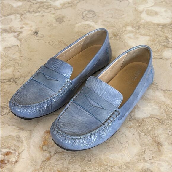 GEOX Blue Patent Leather Driving Loafers - Picture 2 of 11